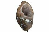 Amethyst Geode Section on Metal Stand - Light Purple Crystals #171880-3
